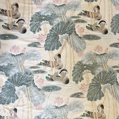 Pat Freund for LEE JOFA ''Haiku'' Fabric 1982 Water Lotus 31 Yds Avail Sold By Yd