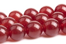 10MM Wine Red Jade Beads Round Gemstone Loose Beads