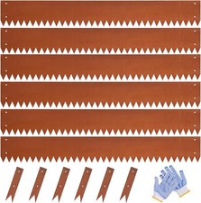 8"H x 40"L x 6pcs Corten Steel Landscape Edgings Garden Egings Patio Lawn Border