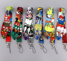 cartoon 10pcs Anime color mix Lanyard Mobile Phone ID Card KeyChain Holder gift