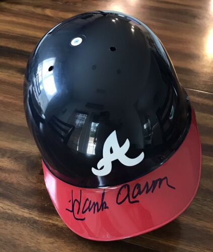 Hank Aaron Autographed Full Size Authentic Batting Helmet JSA Atlanta Braves