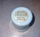 AVON Vintage MCM Eye Cream Unused  Milkglass Jar w Exquisite Art RARE FTD .52 oz