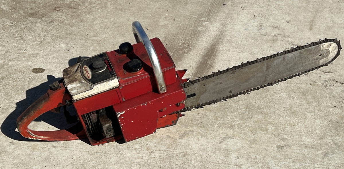 Vintage Sears Lightweight Chainsaw - with Sears Bar and