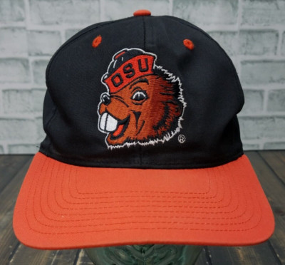 Vintage Oregon State University Beavers SnapBack Hat BLACK Twins
