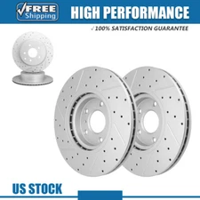 Front & Rear Drilled Slotted Brake Rotors for Nissan 370z INFINITI G37 G35 Q40
