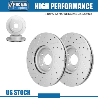 Front & Rear Drilled Slotted Brake Rotors for Nissan 370z INFINITI G37 G35 Q40