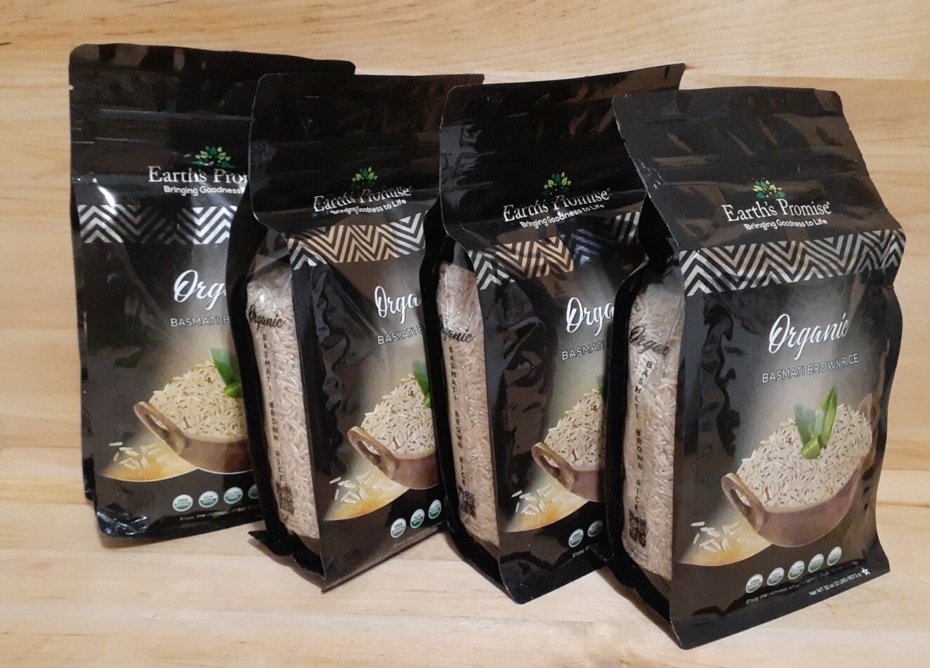 4 BAGS: Earth's Promise USDA Organic Basmati Brown Rice 32oz 0 FAT Non ...