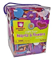 Creative Hands By Fibre-craft Foam Stickers, 5-ounce, Hearts/flowers, New, Free on sale Creative Hands By Fibre-craft Foam Stickers, 5-ounce, Hearts/flowers, New, Free on sale