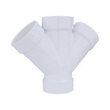 Charlotte Pipe Schedule 40 4 in. Hub x 4 in. Dia. Hub PVC Double Wye