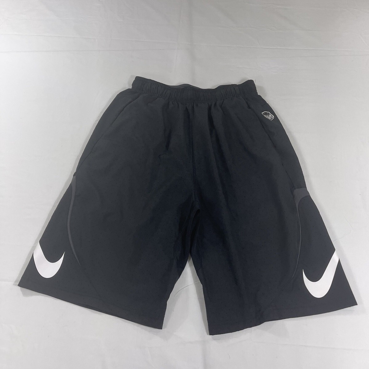 Nike Men's S Untouchable Black White Woven Dri Fit Football Shorts