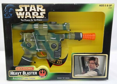 Star Wars The Power of the Force Electronic Heavy Blaster Forest Camo Colors  TY