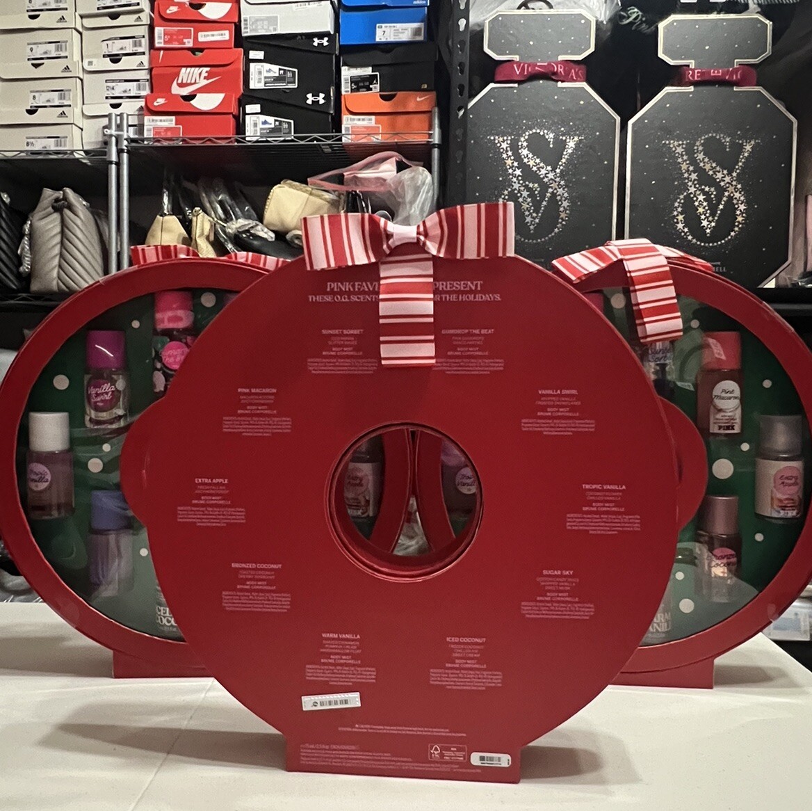 VICTORIA'S SECRET PINK BODY MIST WREATH 2024 GIFT SET Box 10 Pcs