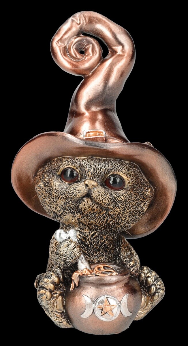 Funny Cat Figure - Witch Bride Magic Potion - Magic Sorcery Fantasy Decor