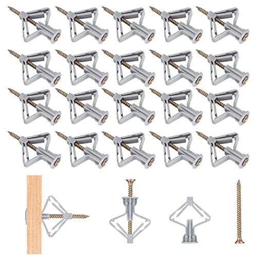 120 Pezzi Tasselli con Viti per Cartongesso (60 Tasselli + 60 Vite (p3l)