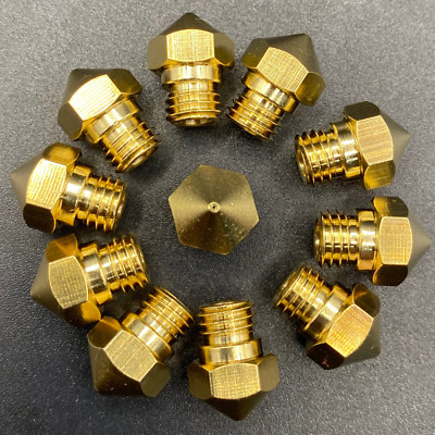 5x MK10 0.2 Messing Düse Nozzle M7 für 3D Drucker Zubehör Qidi Tech 0.2mm  x-max