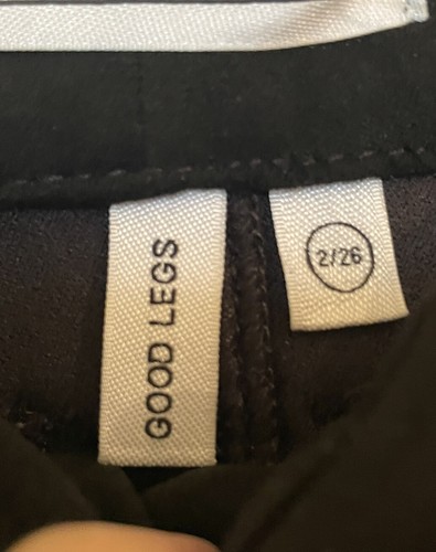 Good American Good Legs Suede-Like Black with Gold button Size 2/26 - Picture 5 of 5
