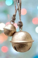 Set of 2 Handmade Relaxing Tranquil Ghungroo Bells Rustic Garden,Christmas Decor