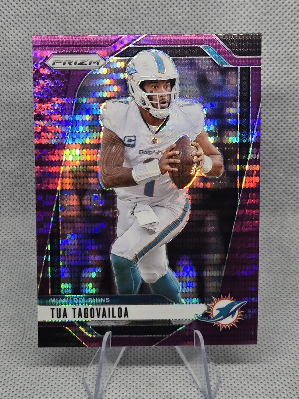 2024 Panini Prizm Purple Pulsar Tua Tagovailoa #175 - Miami Dolphins 