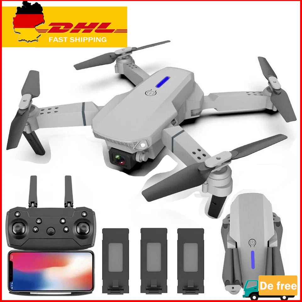 Drohne mit Kamera, HD 4K Faltbare WiFi FPV Drohne Lange Flugzeit RC Quadcopter - Bild 2 von 4