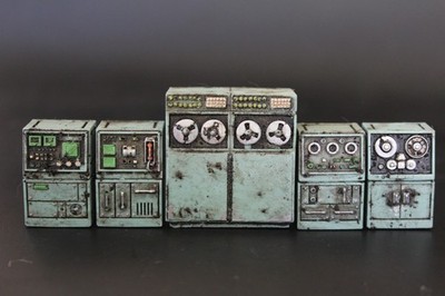 Painted Modern Computer Banks Zombie  Apocalyptic Fallout Scatter Terrain