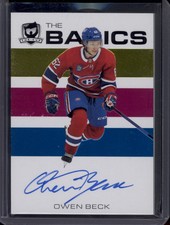 2023-24 The Cup Owen Beck The Basics Rookie Auto