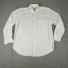 Brioni Shirt Mens Size Large White Pocket Button Up Long Sleeve 