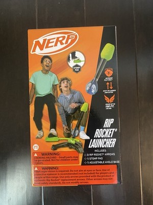 Nerf RIP ROCKET LAUNCHER 3 Arrows 1 Stomp Pad 1 Angle Base Toy Game Gift 100 ft