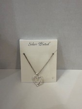 Sterling Silver - Cubic Zirconia Heart Pendant Chain Necklace CZ NEW IN PACKAG