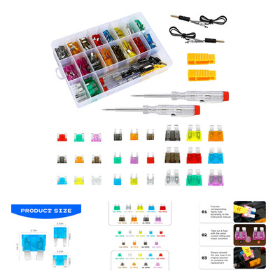 306PCS Automotive Fuse Assortment Kit Including Mini Low Profile and Standard