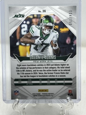 2024 Phoenix Davante Adams #36 Exclusive NFL Sheild /150 Jets Rare