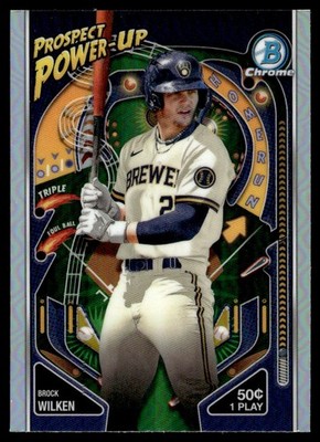 2024 Bowman Chrome Prospect Power-Up Brock Wilken Milwaukee Brewers #PP-7