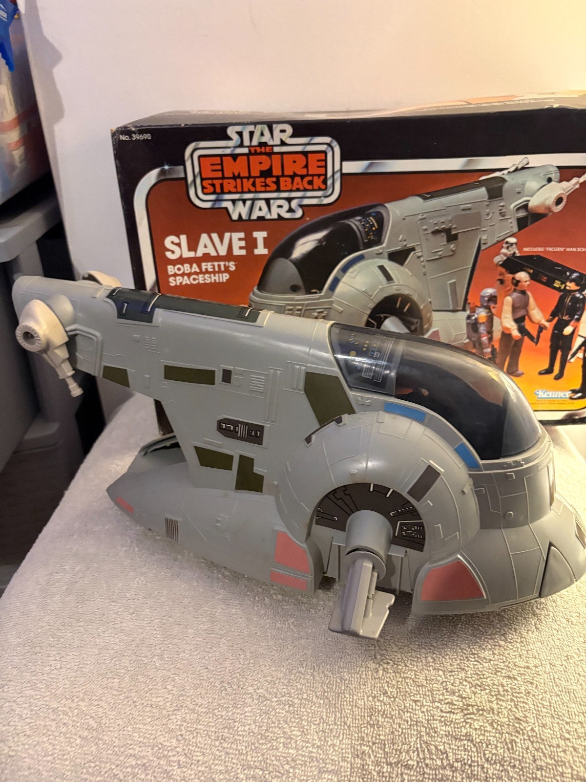 Star Wars 1981 Slave 1 Boba Fett Ship Complete With Original Box