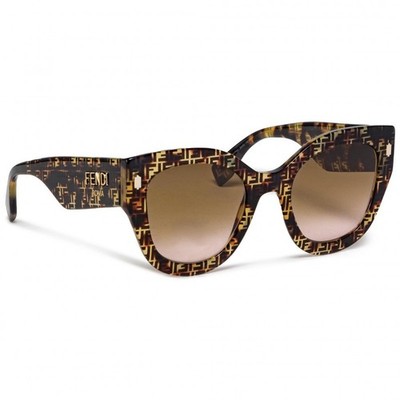 NEW FENDI MONOGRAM OVERSIZED WOMEN'S SUNGLASSES - FF 0435/S H7PM2