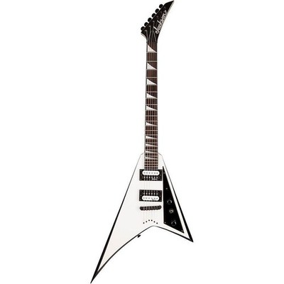 Jackson Model JS32T Rhoads White w/black 24 Fret String Thru Electric Guitar