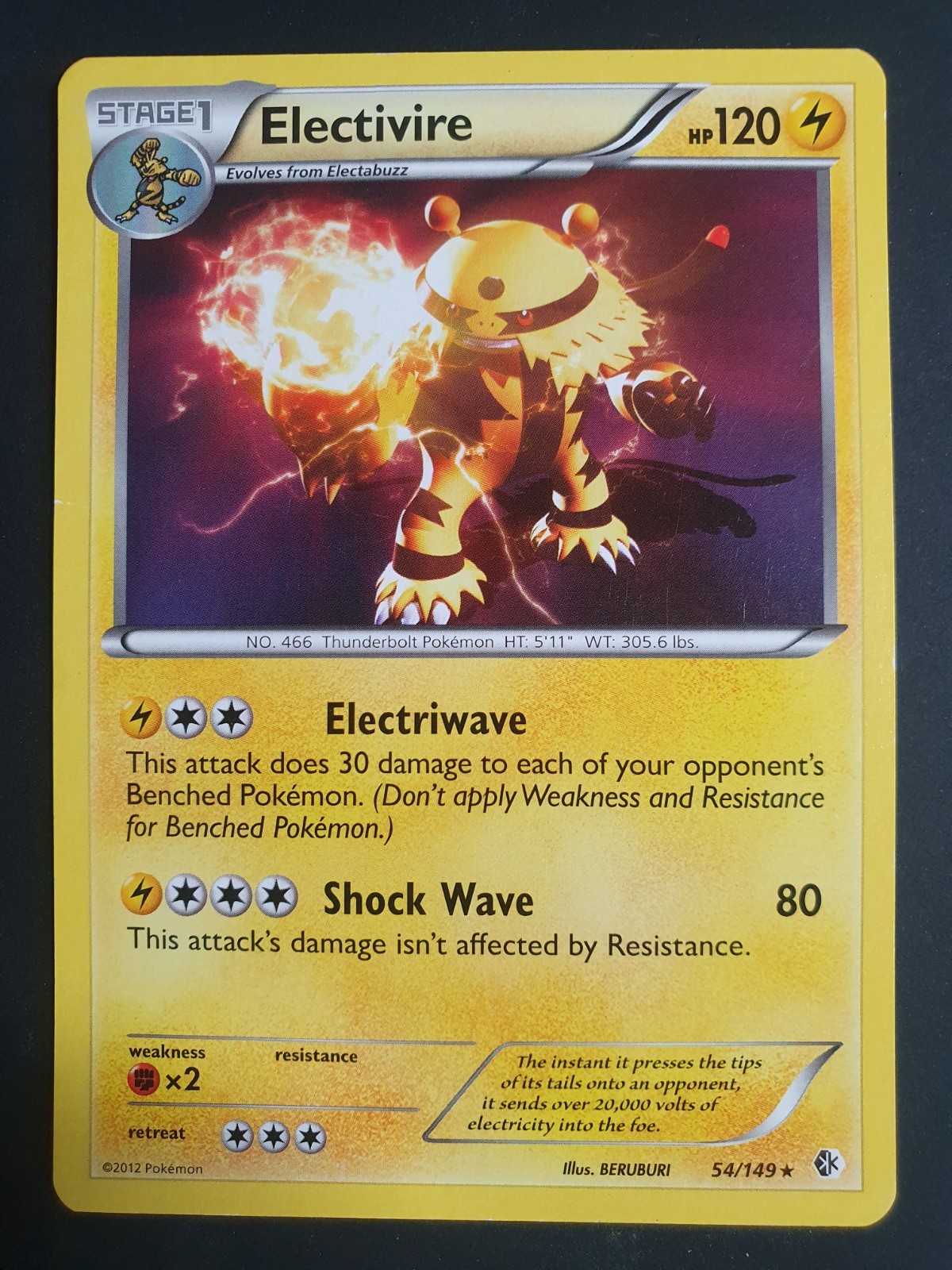 Electivire 54/149 - Boundaries Crossed Deck Exclusives - Pokemon Card - LP