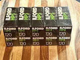 Sealed brick 10 rolls vintage expired Ilford HP5 400 120 B&W medium format Film