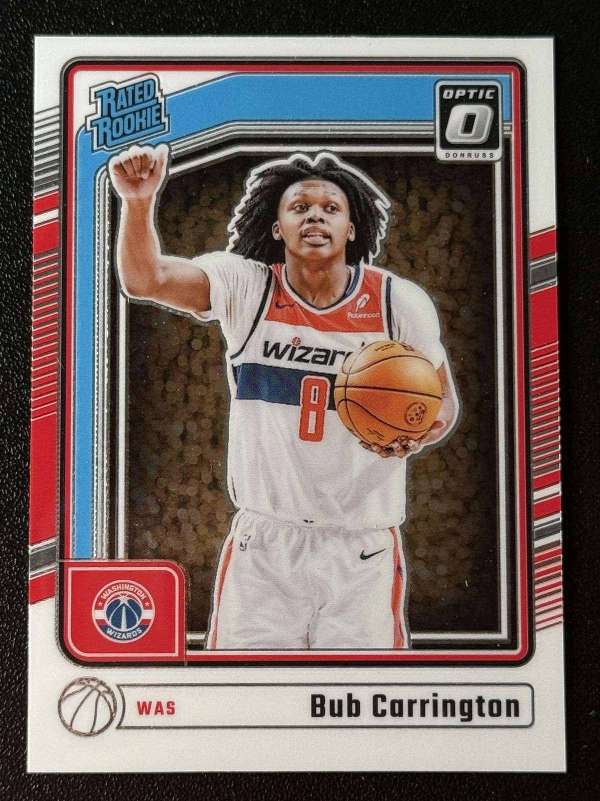 Bub Carrington RC Washington Wizards 2024-25 Donruss Optic #273