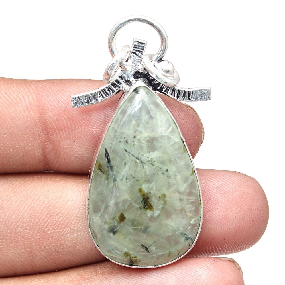 Prehnite Marlene Gemstone Handmade Necklace 2 Inch-image