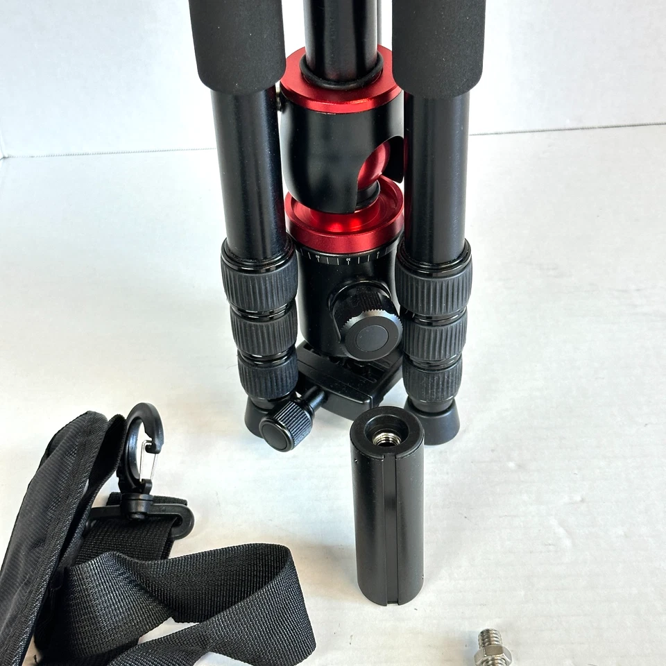 Câmera DSLR preta alumínio tripé profissional cabeça esférica ZOMEI M8 - Leia - Imagem 4 de 4