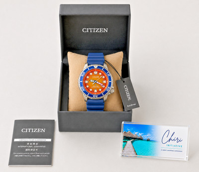 Citizen Promaster BN0169-03X Eco-Drive Diver orangefarbenes Zifferblatt...