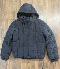 Abercrombie Kids Girls Black Quilted Puffer Coat Soft Lining Size 13/14