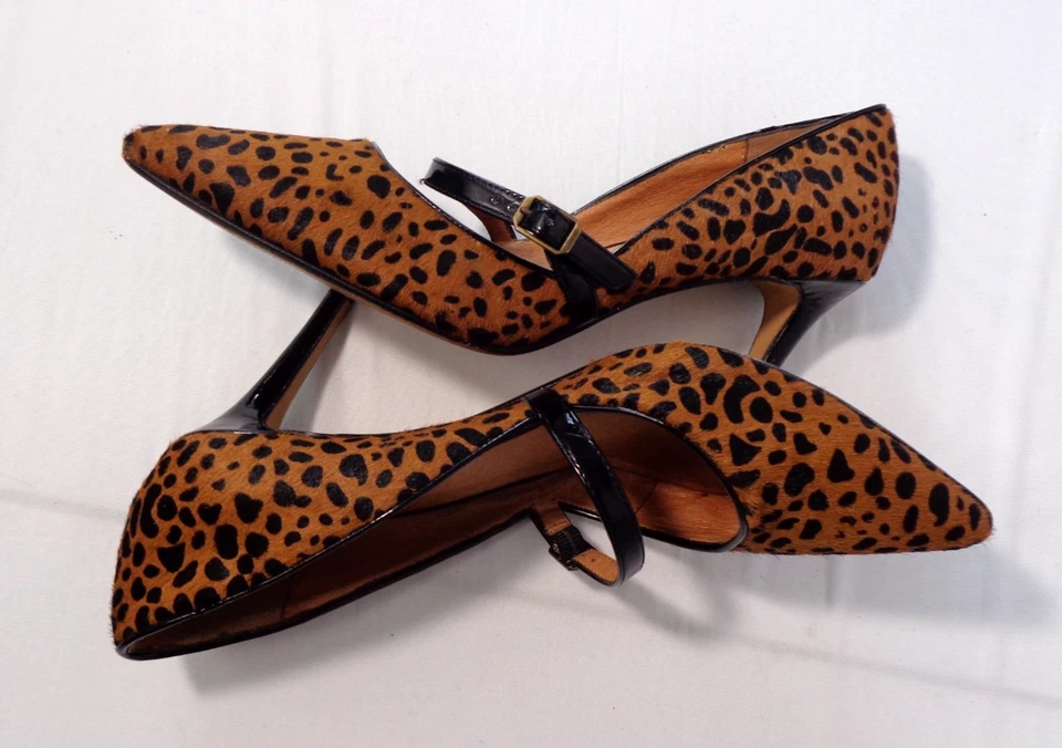 Halogen Marci Women's Calf Hair Heels Cheetah Print Mary Jane Pump Brown Size 9M - Image 3 of 4
