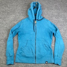 American Giant Womens Classic Full Zip Hoodie Blue Cotton Sweatshirt Size Small