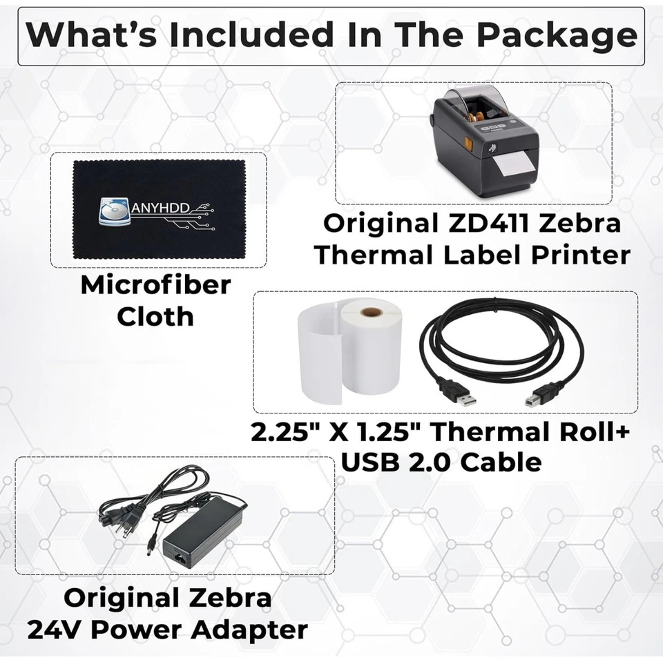 Zebra ZD411 Network Pro (Zebra ZD410 Replacement) Direct Thermal ZD4A022-D0100EZ - Image 2 of 4