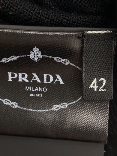 PRADA/Lightweight Cardigan/Size 42/Wool/Black/Solid/X0052-00002 thumbnail 4