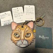 Mulberry Cat Cowhide Leather Keychain