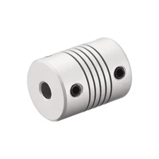 5mm to 9mm Aluminum Alloy Shaft Coupling Flexible Coupler L25xD19 Silver