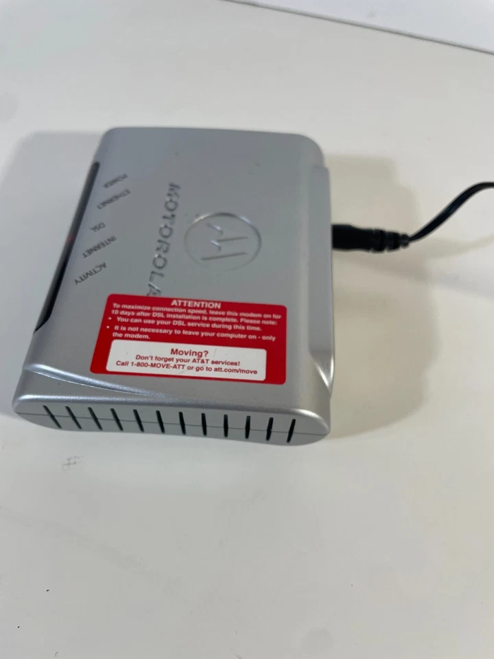 Motorola 2210-02-1022 MSTATEA DSL Ethernet Modem With Power Supply - Image 4 of 4