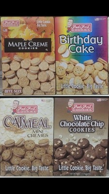 4 Pack Variety Bud's Best Cookies Birthday Cake Maple Oatmeal White Chocolate 