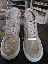 lipsy hightop trainers in nude size 6 new